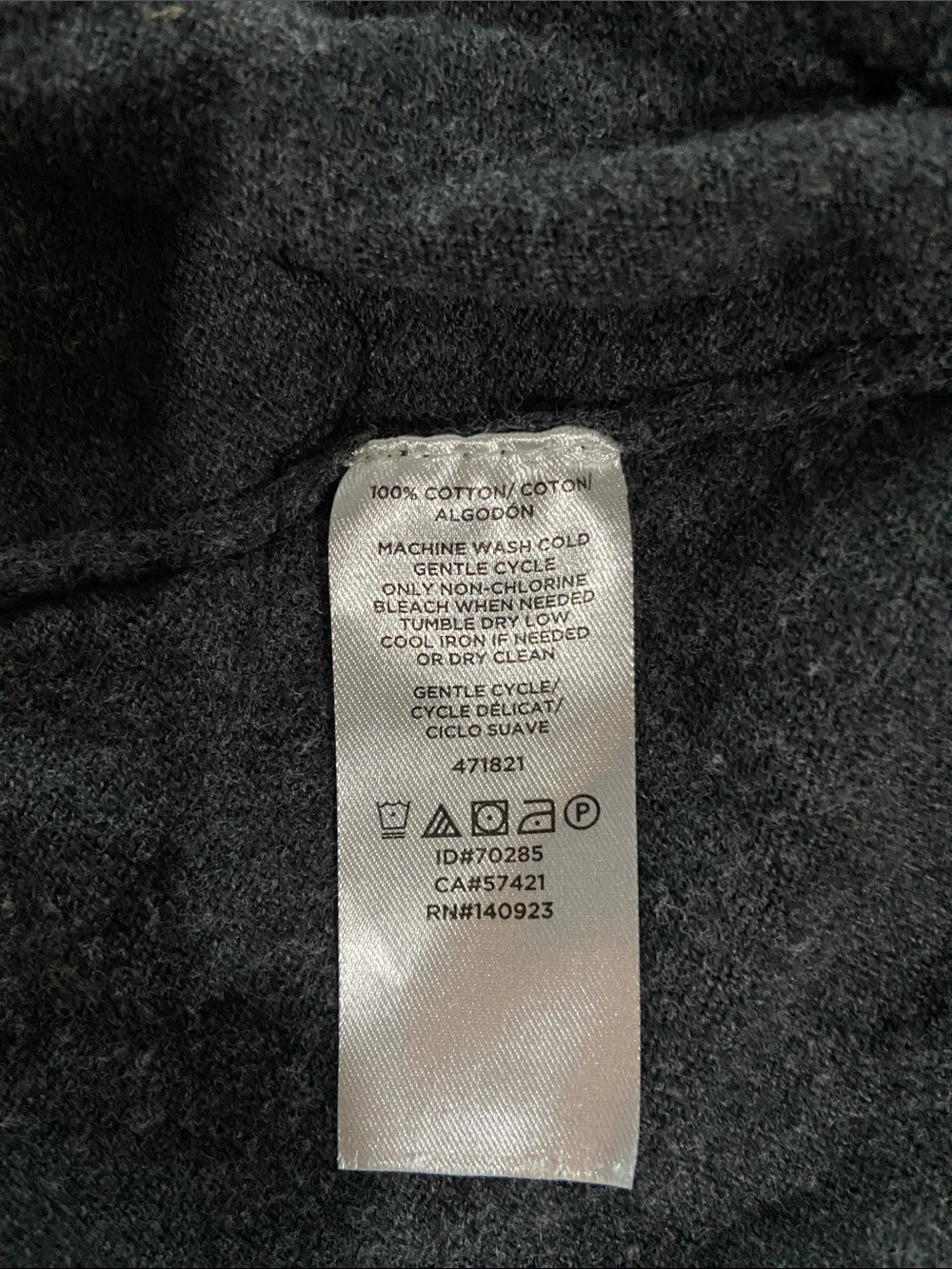 LOFT Charcoal Open-Front Draped Cardigan - Picture 3 of 6